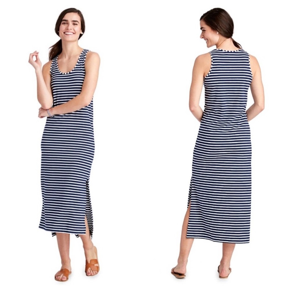 Vineyard & Vines Navy & White Striped Maxi Dress, sz Small